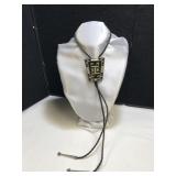 Silver Bolo Tie Inlaid