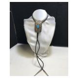Sterling Bolo Tie With Heart Stone