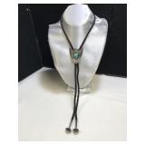 Sterling Arrowhead with Stone Bolo Tie