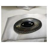 Ladies Silver Belt Buckle Natural Stone