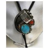 Silver Bolo 2 Stones & Claw