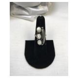 Sterling Ring with 3 Natural Stones