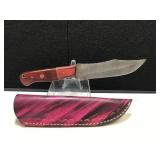 Damascus Steel Hunter Wood & Resin Handle