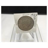 1922-S  Peace Silver Dollar