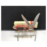 Kissing Crane Trapper Red  Bone Handle