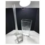 3 Assorted Clear Glass Vases