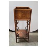 Mahogany Planter with Shelf