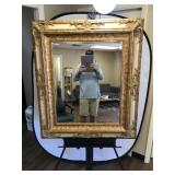 Gold Leaf Cream Crackled Paint Mirror
