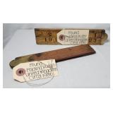 2 Wooden Folding Rulers Circa 1930