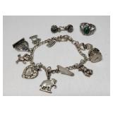 Coin Silver Charm Bracelet & more