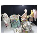 Easter Basket & Steiff Bunnies