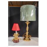2 Lamps Candle Stick & Brass