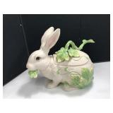 Fitz& Floyd Ceramic Rabbit Soup Tureen