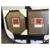 Pair of Mixed Media Wall Art
