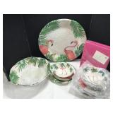 4 Place Setting Frontgate Flamingo