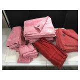 Sets of Pink & Red Ralph Lauren Towels