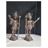 Vintage Blackmore Young Boy Statue Candle Sticks