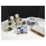 Ceramic Figures of Cavalier King Charles Spaniels
