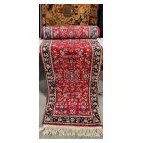 Persian Red Wool Runner and Floor Mat