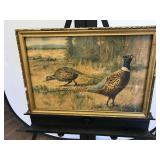 Vntg Ringtail Pheasant Print