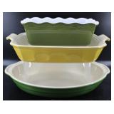 Emily Henry Green & Yellow Bread/ Casserole Dishes