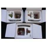 3pc NIB Lantree Crystal Red Coffee Cups w/Saucer+