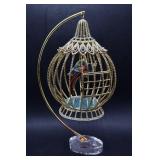 Crystal Bird Cage w/Birds