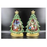 Christmas Tree Snow Globe Lanters