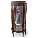 French Louis XV Style Wood Display Case w/Brass+