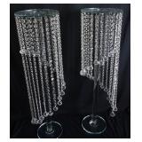 2pc Flower Arrangement Risers w/Acrylic Crystals