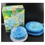 Luminarc Graphic Blue Flowers Dish Set