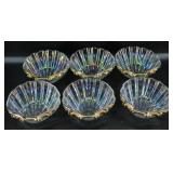 Set of 6 Vintage Iridescent Shell Bowls