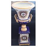 French Limoges Cobalt Urn