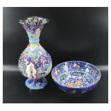 Decorative Hand Painted Turkish Ceramic Vase/ Bowl