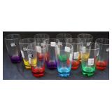 11pc Cerve Italian MultiColored Glasses