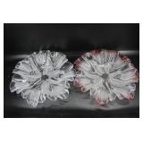 Vintage Mikasa Ruffled Tulip Glass Bowls
