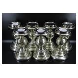 Set of 7 Speckled Glass Candle Holders