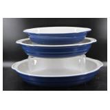 Set of 3 Blue Emily Henry Casserole Dishes