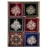 Indian Pillow Covers Embellished w/ Silver Thread