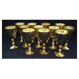 12pc Reflective Golden Water Goblets