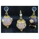 3pc Jeweled Perfume Bottles