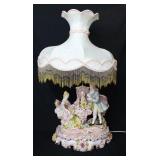 Vintage D. Polouiat Capodimonte Table Lamp w/ Base