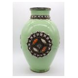 Moroccan Metal & Ceramic Vase