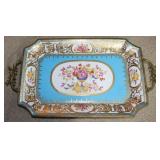 Italian Sï¿½vres-Style Porcelain Tray
