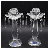 Pair of Villeroy & Bock Crystal Candle Holders