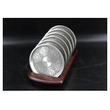 Royal Selangor Pewter Coasters w/ Holder