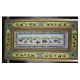 Persian Iranian Camel Bone Painting Framed