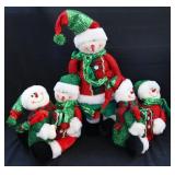 3pc Snowman Plush Dolls