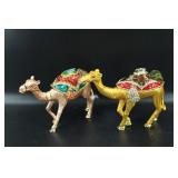 Vintage Bronze/ Brass Trinket Box Camels