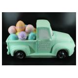 Large Happy Easter Truck Carrying Eggs Statue